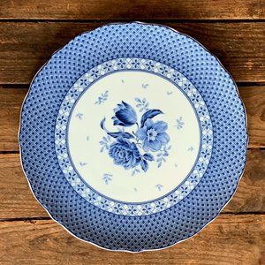 Vintage Delft Blue Style Plate, Intricate. Ornate.